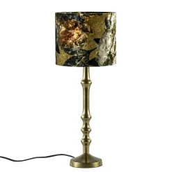Antiek bronzen lampvoet Semut exclusief kap