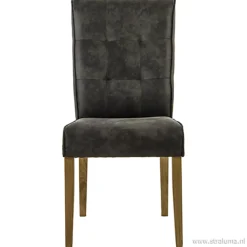 Antraciet stoffen eetkamerstoel