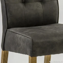 Antraciet stoffen eetkamerstoel