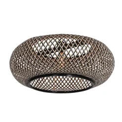 Bamboe kap rond 60x25 cm exclusief booglamp