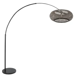 Bamboe kap rond 60x25 cm exclusief booglamp