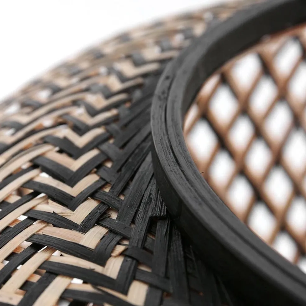 Bamboe kap rond 60x25 cm exclusief booglamp