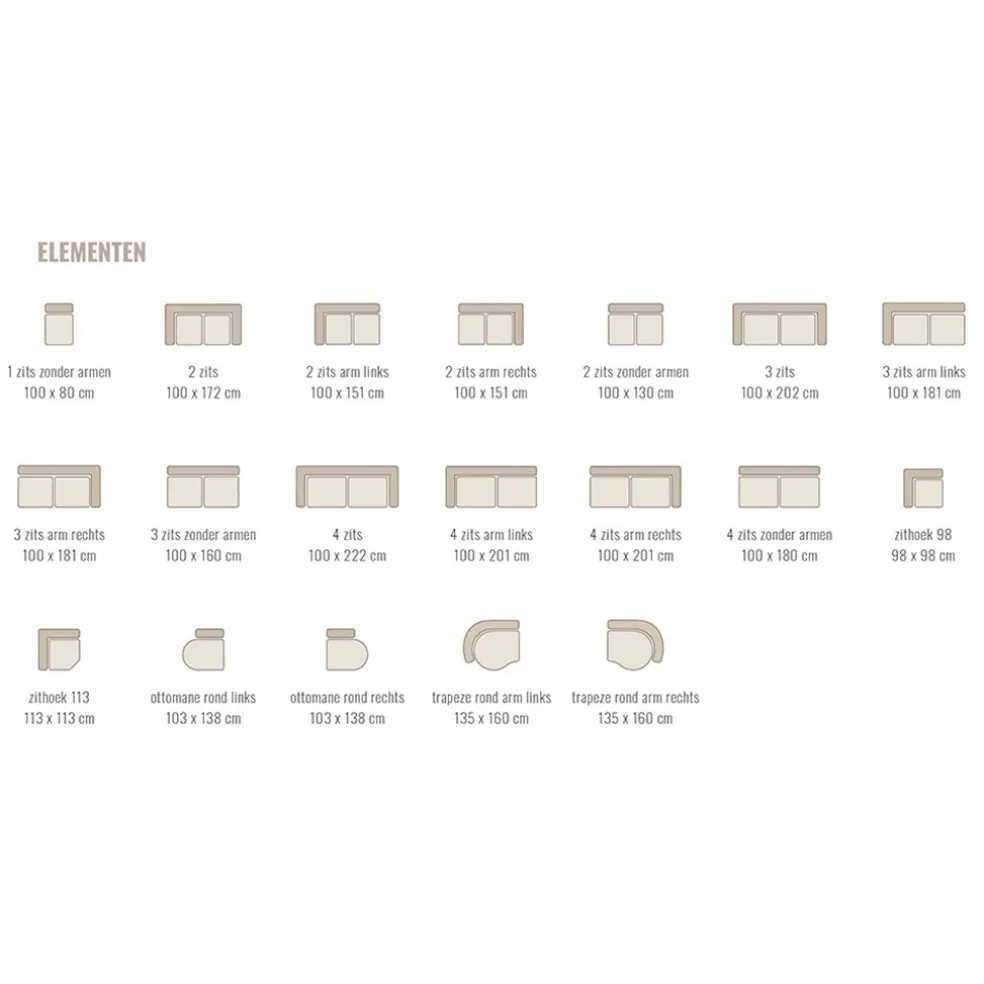 Bank Soof organisch gebroken wit