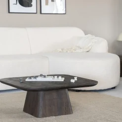 Bijzettafel Aron bruin 80x80 cm