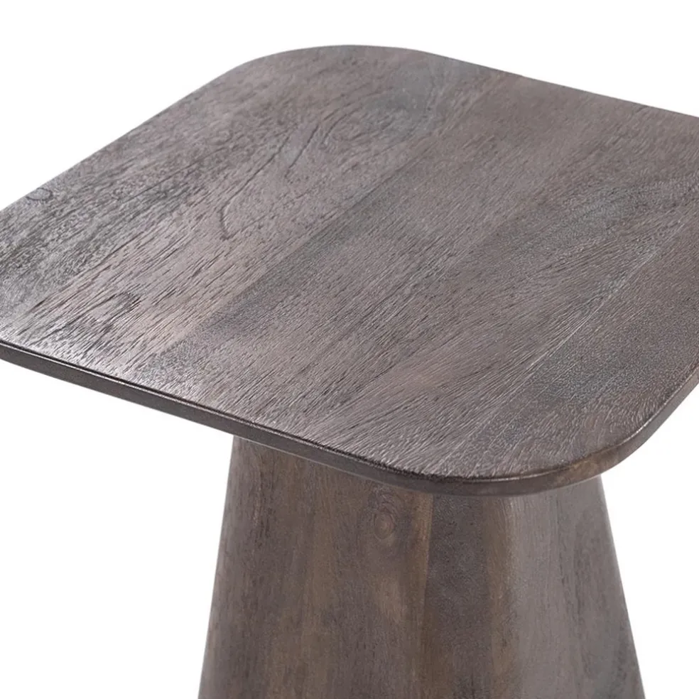 Bijzettafel Aron bruin 40x40 cm