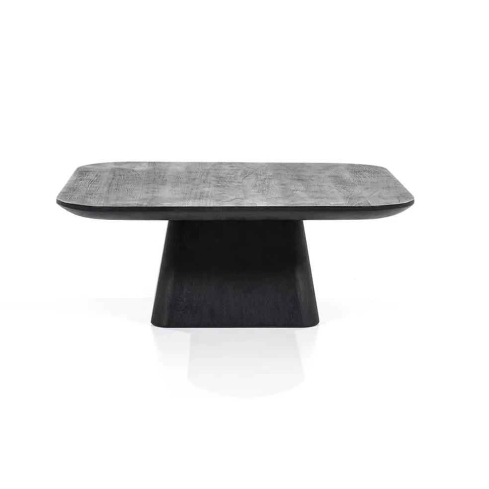 Bijzettafel Aron zwart 80x80 cm