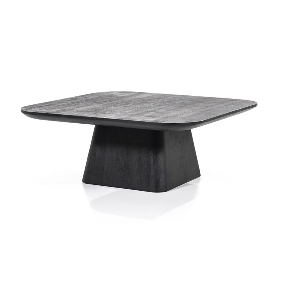 Bijzettafel Aron zwart 80x80 cm