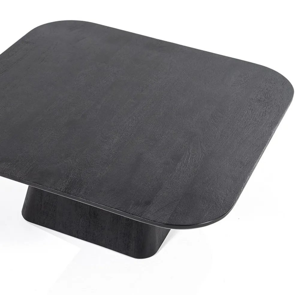 Bijzettafel Aron zwart 80x80 cm