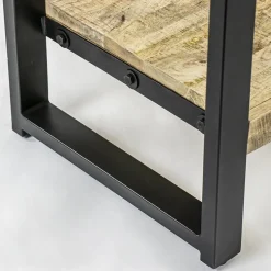 Bijzettafel 2-laags mango hout naturel