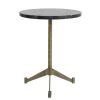 Bijzettafel Lomelo zwart marmer met antiek brons