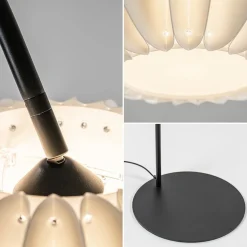 Booglamp Arena zwart/kap wit