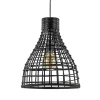 Botanische hanglamp Puerto rotan mat zwart