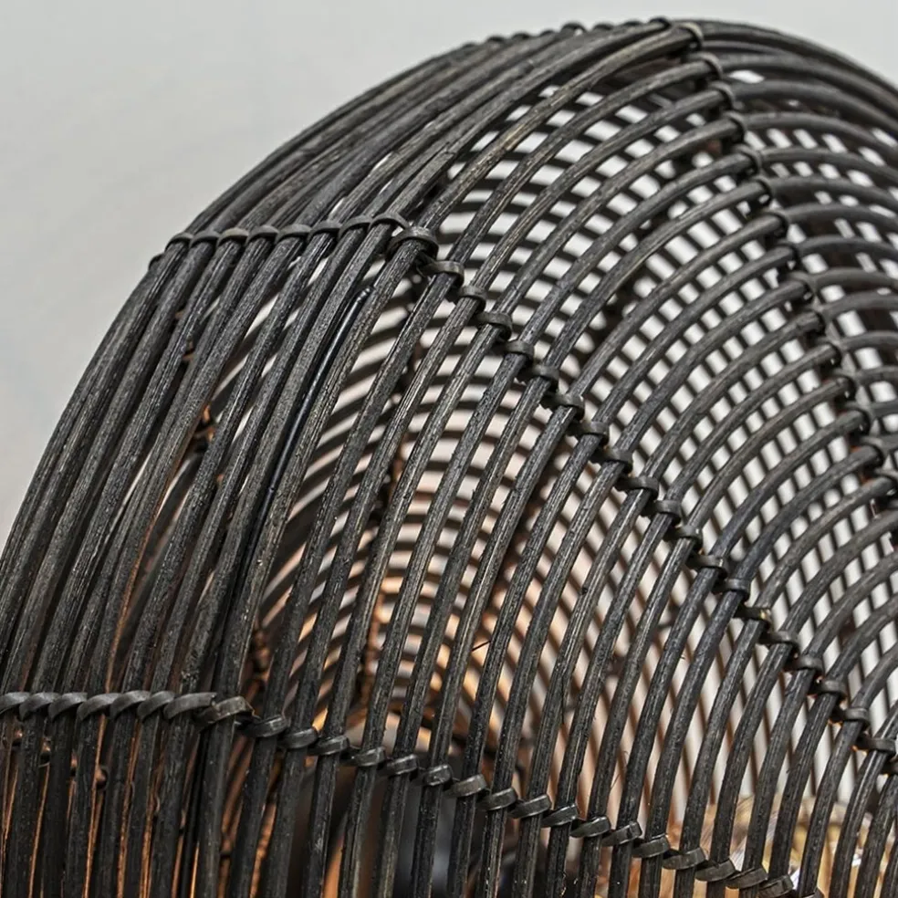 Botanische wandlamp Mataka donker bruin rotan L&L