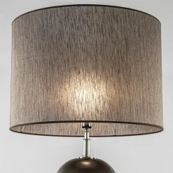 Brons/bruine vloerlamp inclusief ronde kap 50 cm