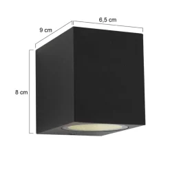 Buitenlamp Logan kubus zwart IP44