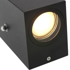 Buitenlamp Logan zwart+schemersensor IP44