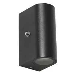 Buitenlamp Logan zwart+schemersensor IP44