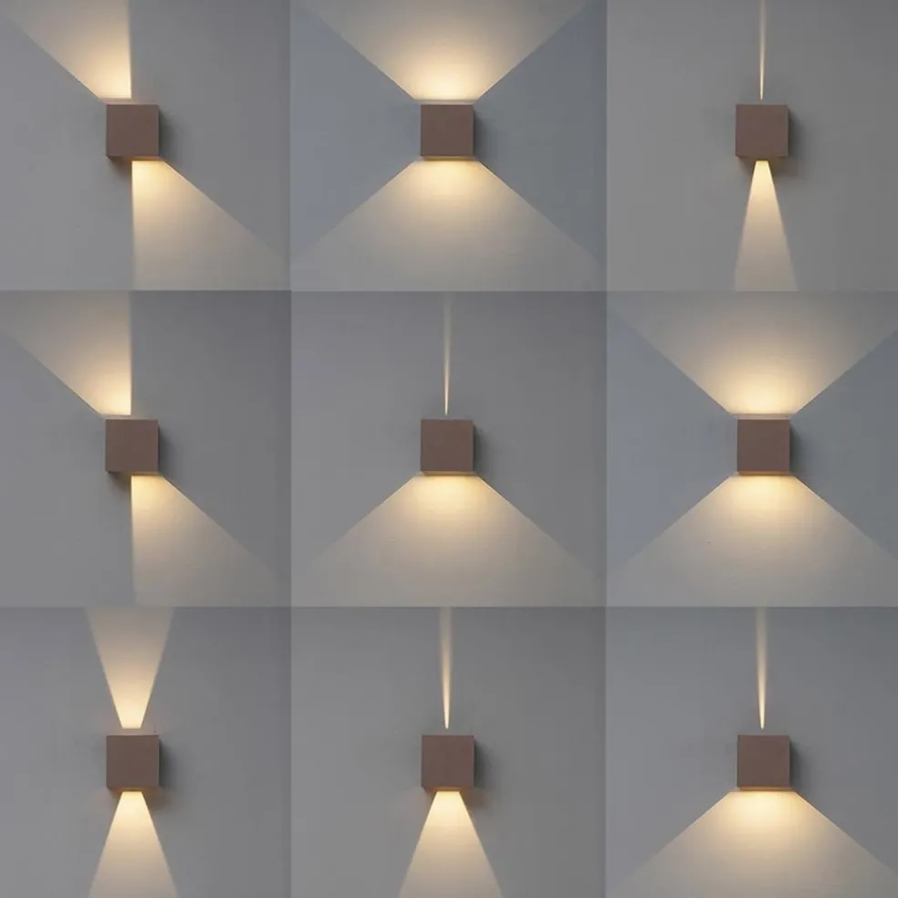 Buitenlamp wand bruin up+down IP54