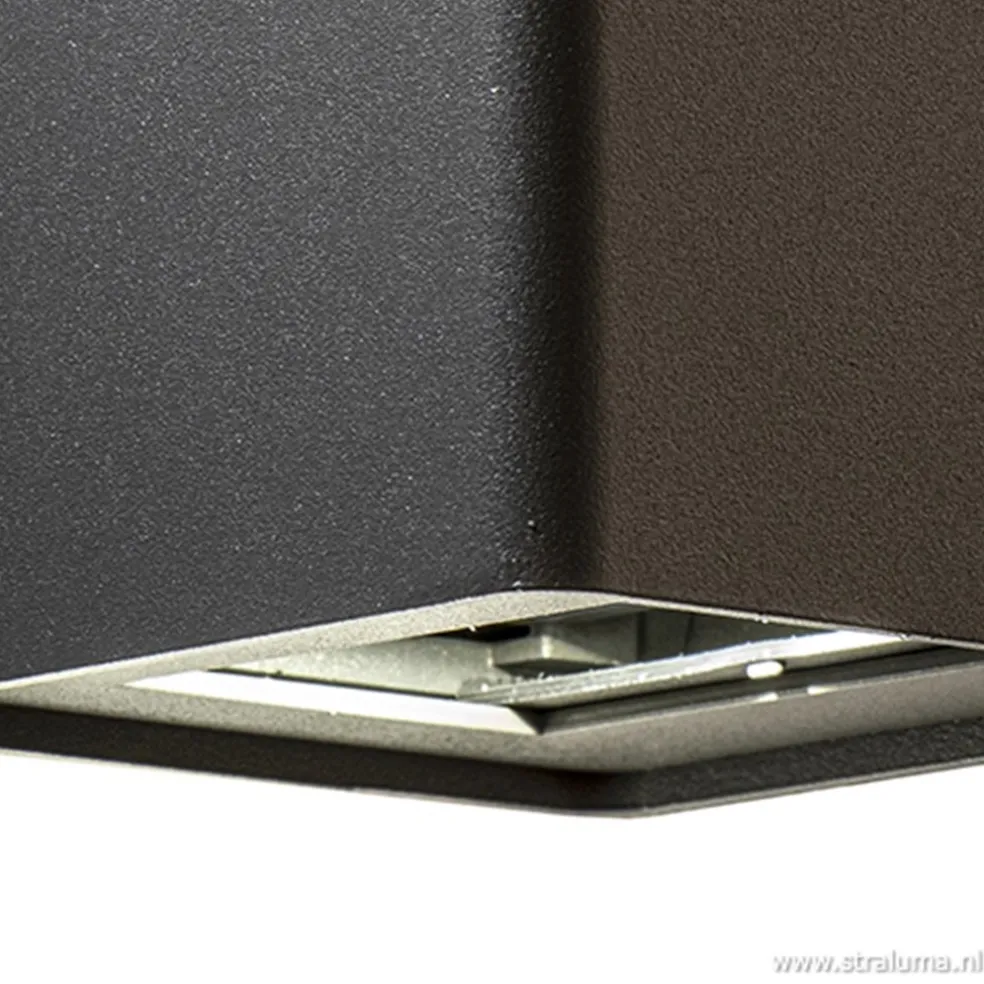Buitenlamp wand up+down antraciet IP54