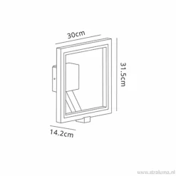 Buitenlamp-wandlamp antraciet frame IP65