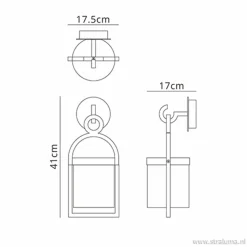Buitenlantaarn-wandlamp antraciet IP54