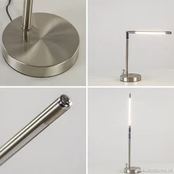 Burolamp Ugello nikkel met pushdimmer