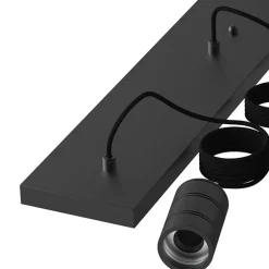 Calex multipendel plafondbalk 5-lichts E27 pendels zwart