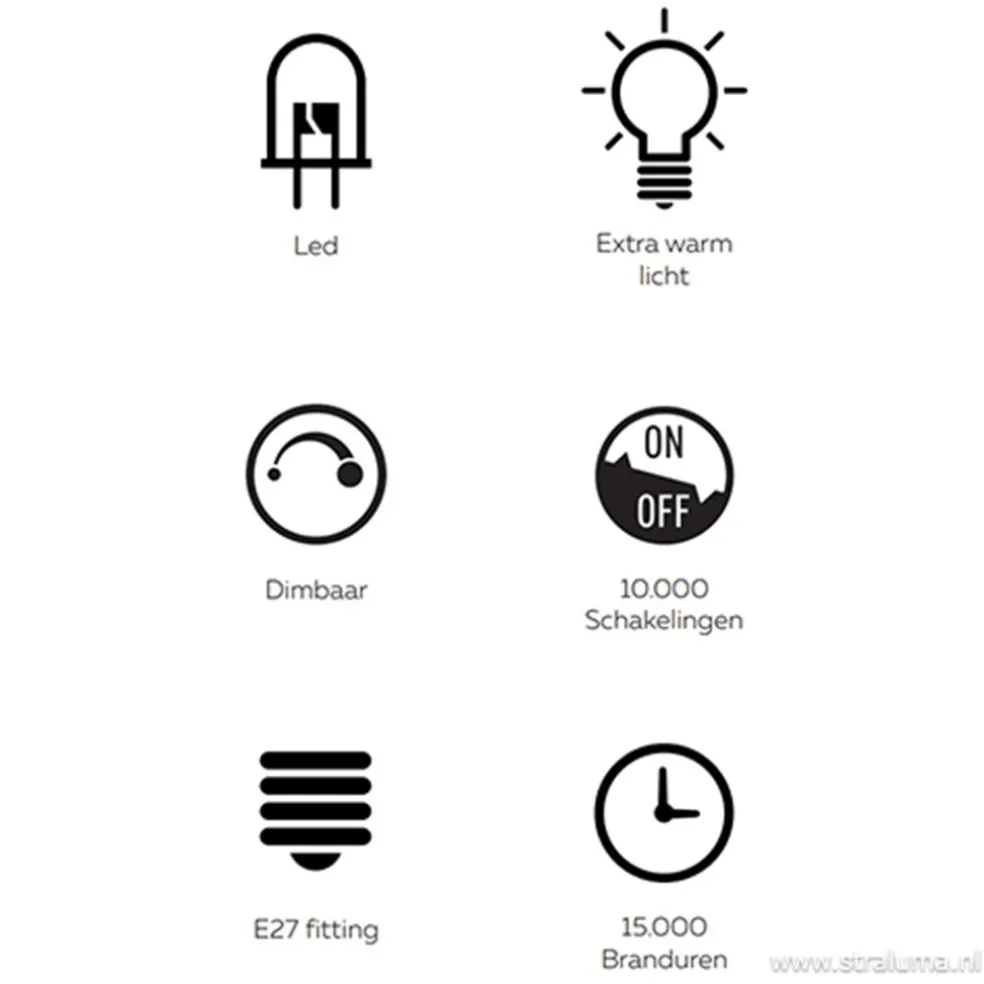 Calex Paris lichtbron titanium 6w e27