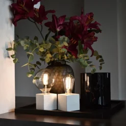 Calex tafelarmatuur kubus mat wit