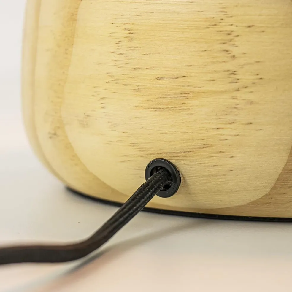 Calex tafellamp Wood FSC rond