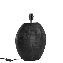 Chique lampvoet Skeld mat zwart exclusief kap