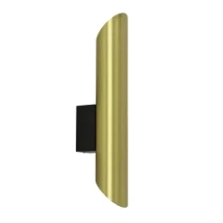 Chique wandlamp solid brass met zwart up+down