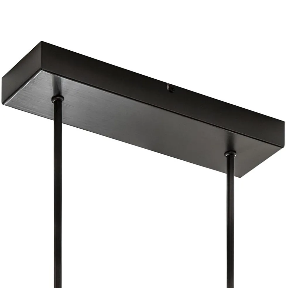 Design LED hanglamp aluminium mat zwart/mat goud