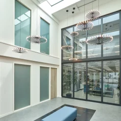 Design LED hanglamp Wheel zwart 75 cm