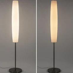 Design vloerlamp cilinder opaal glas met dimbaar LED
