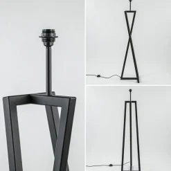 Design vloerlamp frame mat zwart excl kap