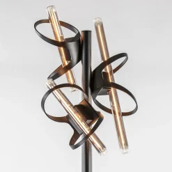 Design vloerlamp mat zwart metaal inclusief LED