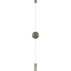 Design vloerlamp smoke steel met transparant smoke glas