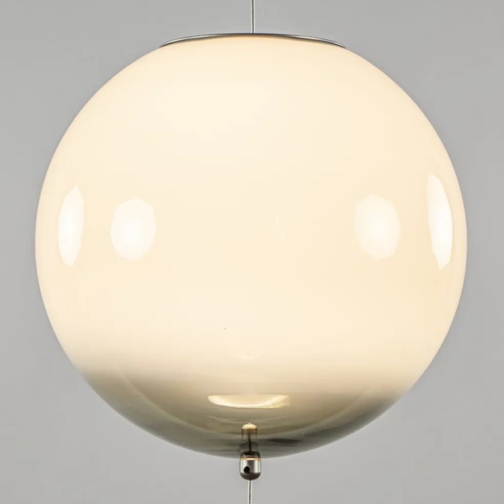 Design vloerlamp smoke steel met transparant smoke glas