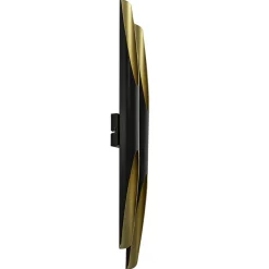Design wandlamp Pipes mat zwart met goud