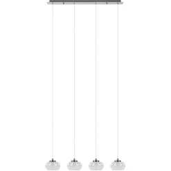 Dimbare LED hanglamp chroom met helder glas