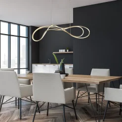 Dimbare LED hanglamp goud