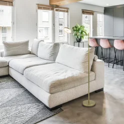 Dimbare LED leeslamp messing op accu oplaadbaar