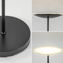 Dimbare LED uplighter vloerlamp mat zwart