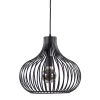 Draadhanglamp medium zwart 38cm