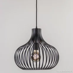 Draadhanglamp medium zwart 38cm