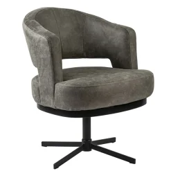 Draaibare armstoel bull-leder met return-system