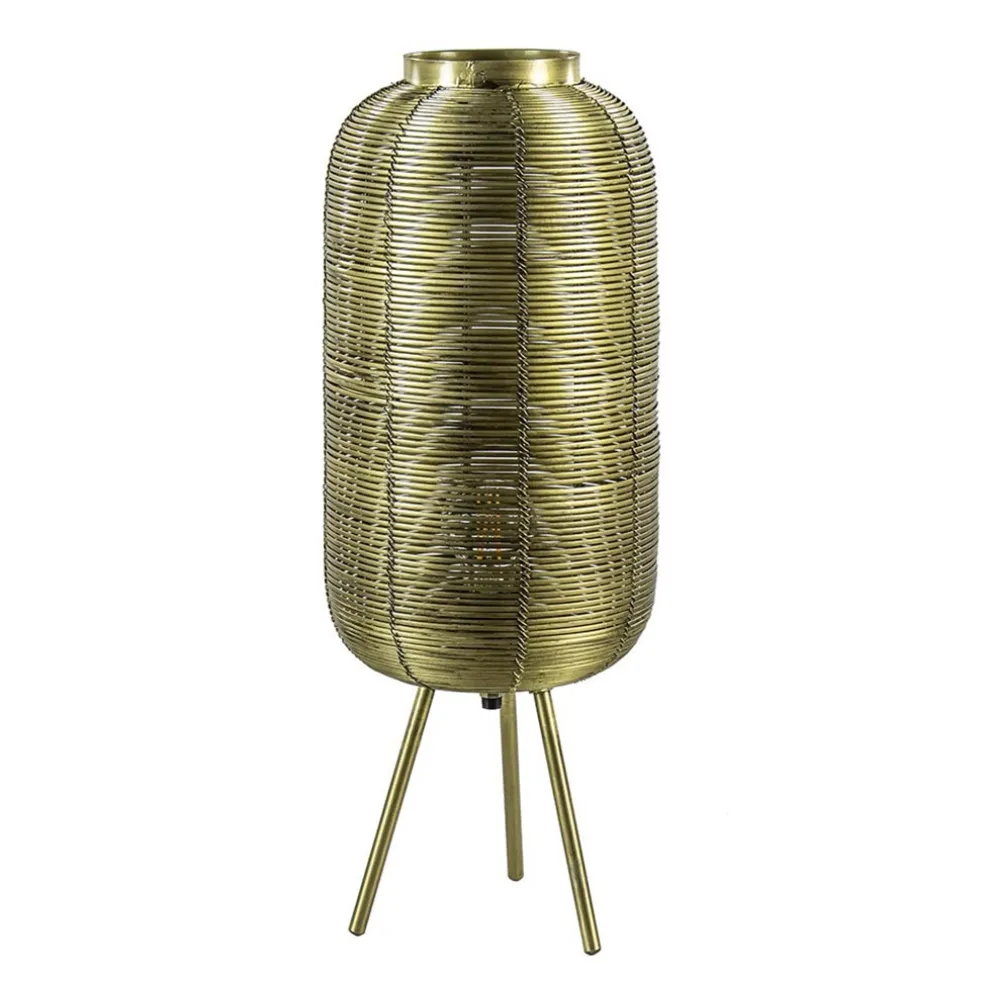 Driepoot tafellamp antiek brons Light & Living