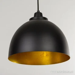 Eettafel hanglamp Kylie 3- lichts zwart-goud