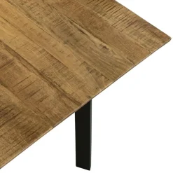 Eettafel mangohout met zwarte poot 240x90 cm